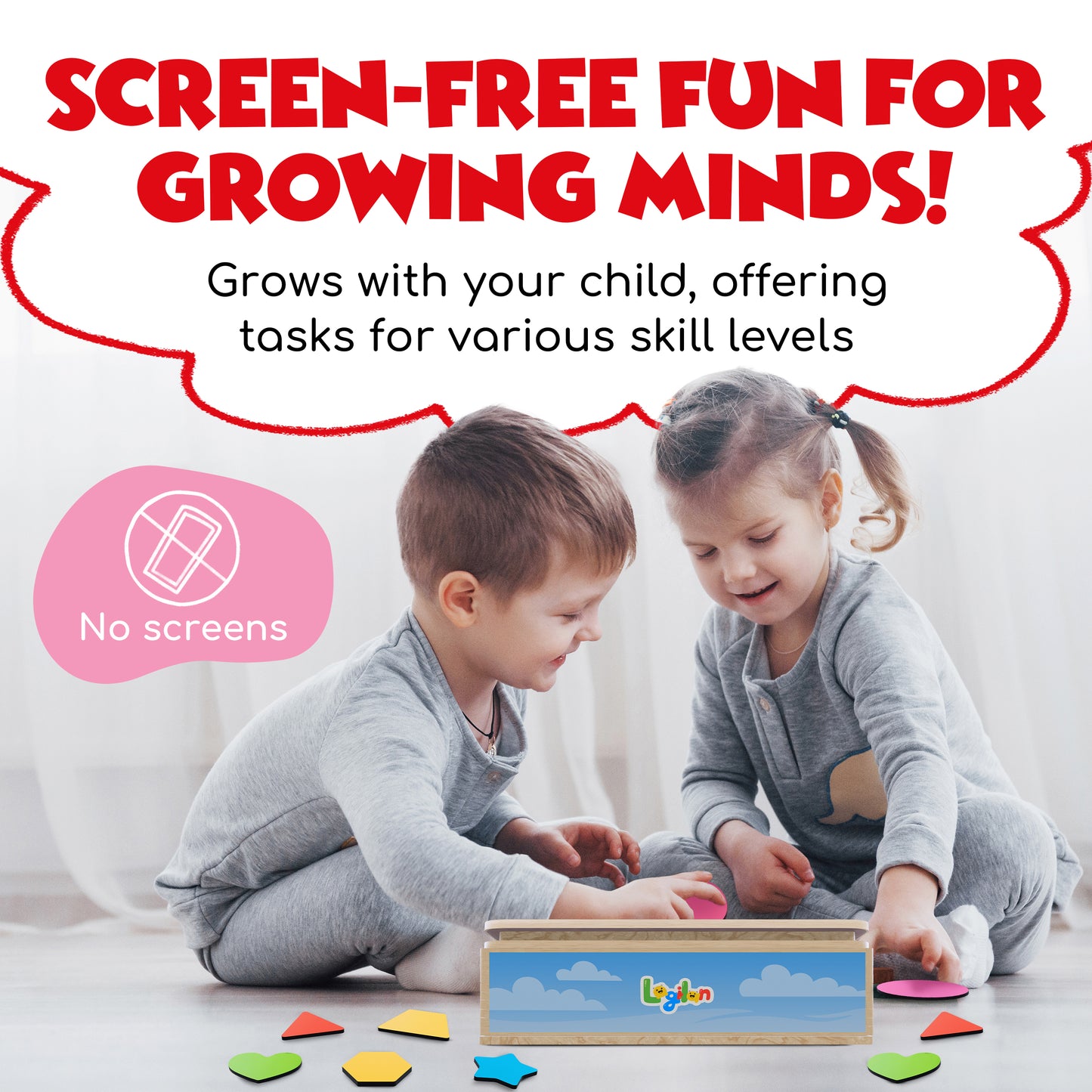 I.D.E.A. Farm – 3-in-1 Educational Toy for Ages 3+ | Tractor Puzzle, Tangram & Shape Sorter