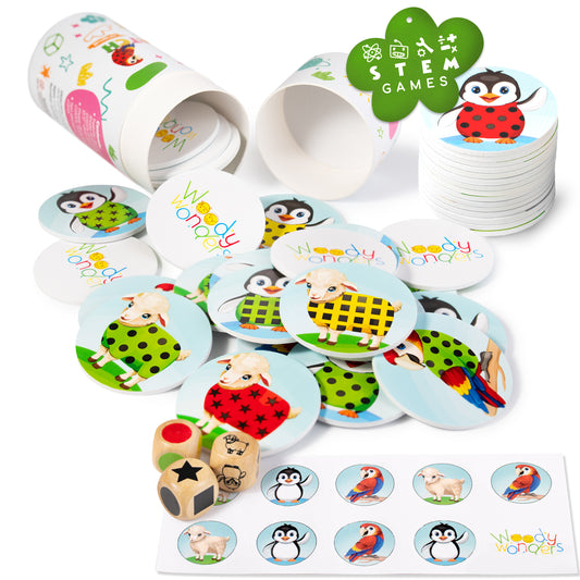 Roll & Match – Animal Memory & Matching Game for Ages 3–5 | Preschool STEM Board Game